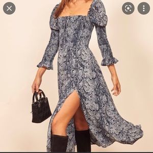 Rosmund Dress Reformation Blue Serpent